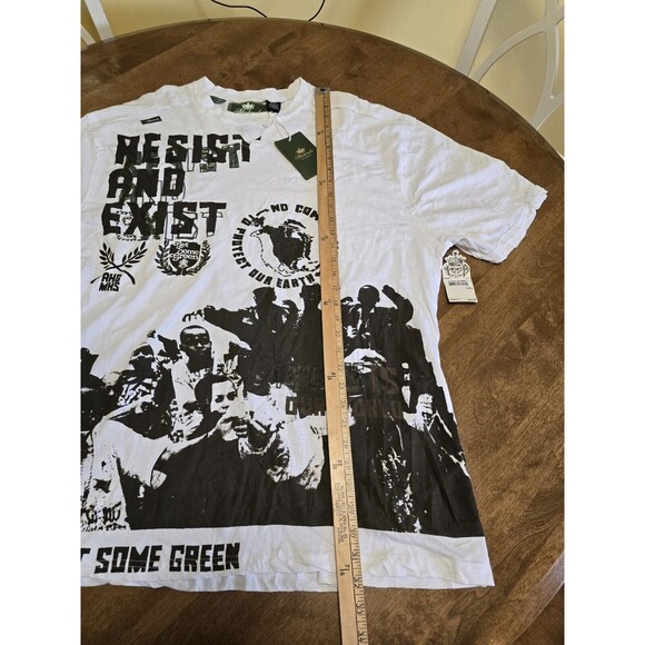 Akademiks Men's Shirt 3XL White Resist & Exist Get Some Green NWT Super Rare HTF - Picture 5 of 17